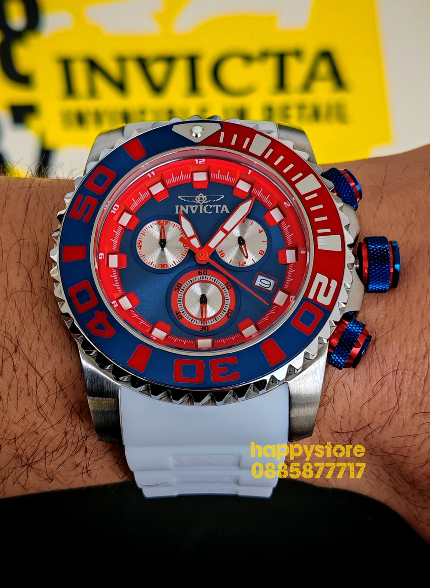 INVICTA Seahorse White 52 mm