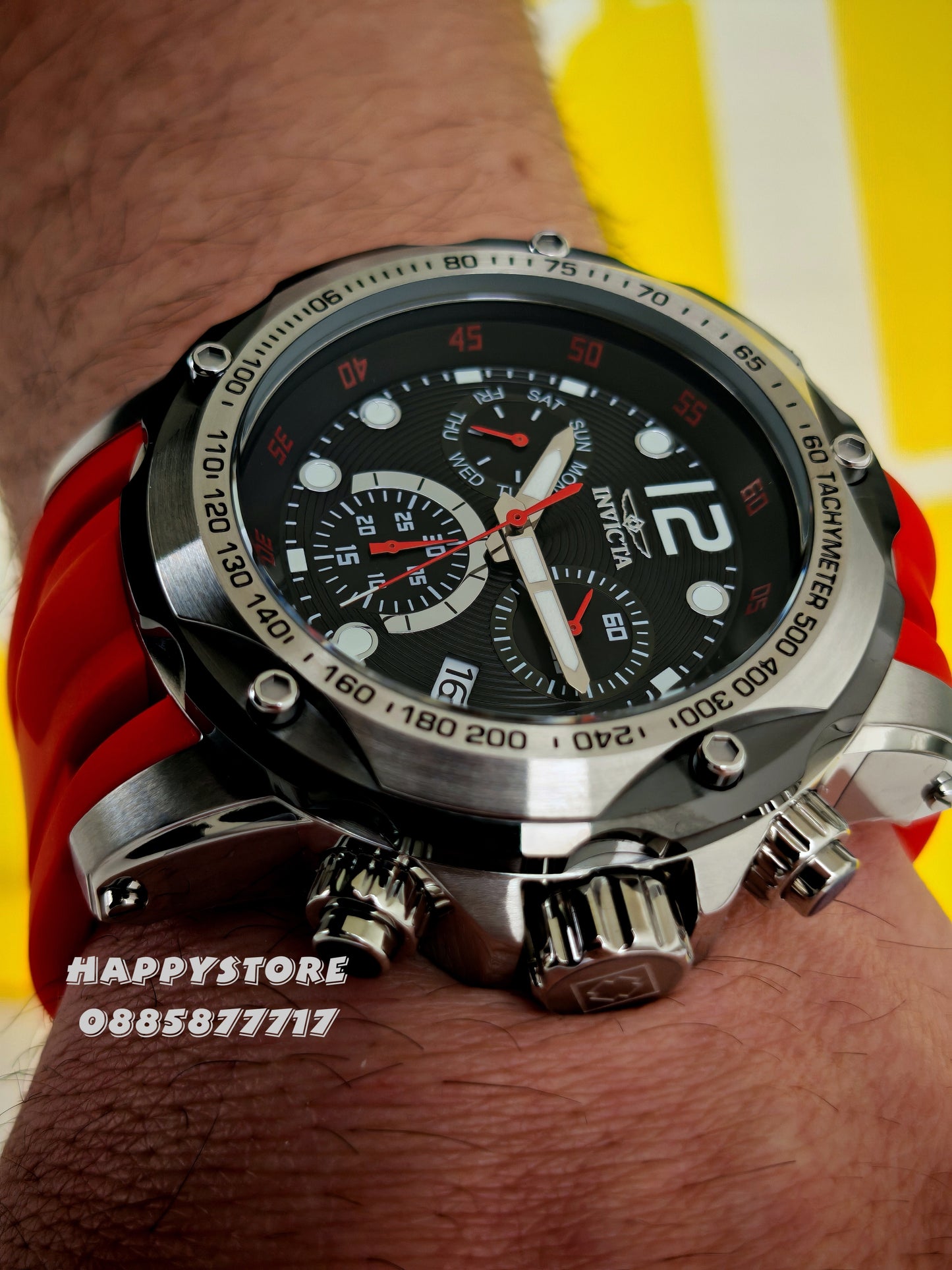 INVICTA Speedway Red Swiss Ronda 51 mm