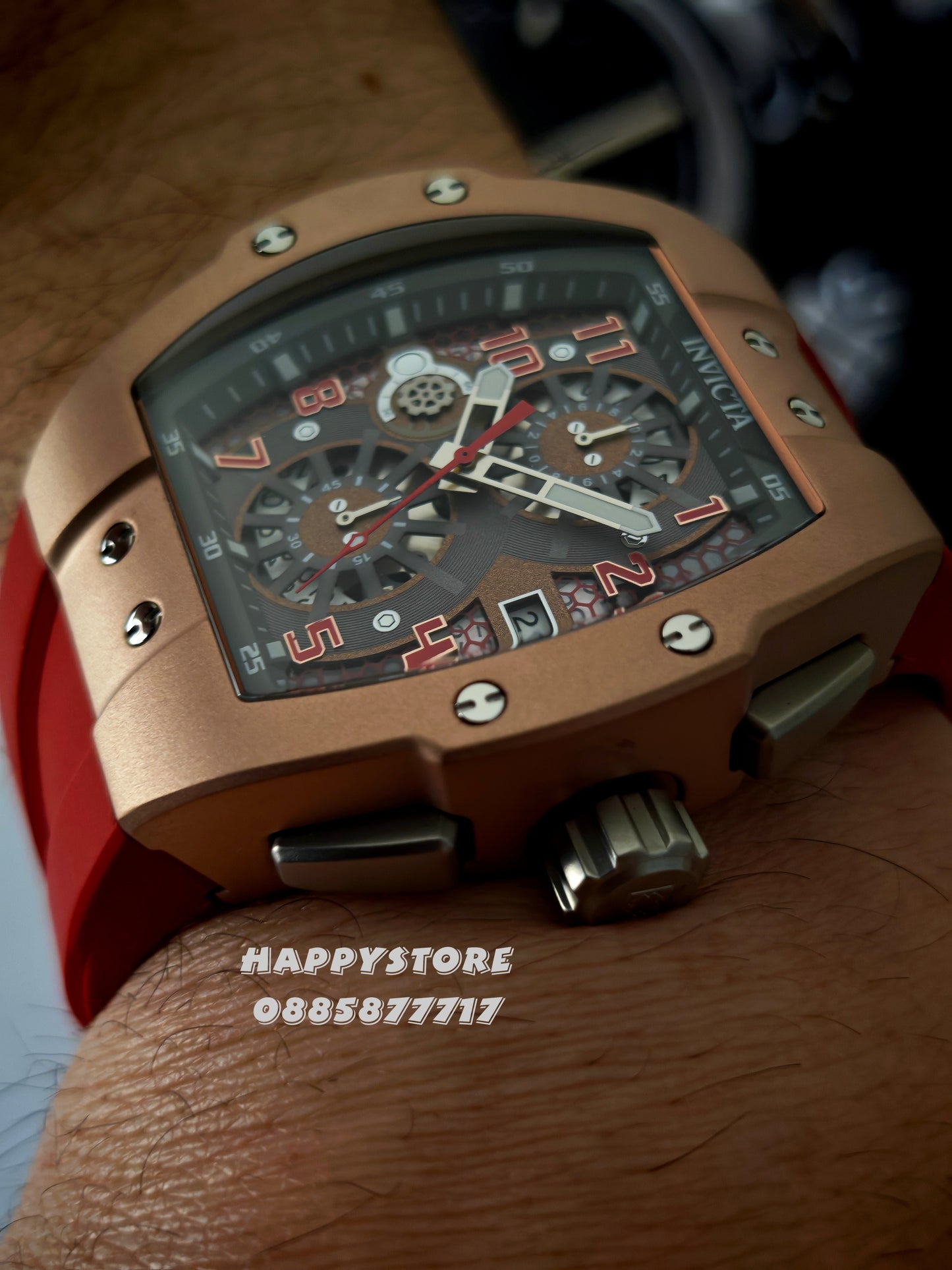 INVICTA Racing Srada Red/Rose Gold 47 mm