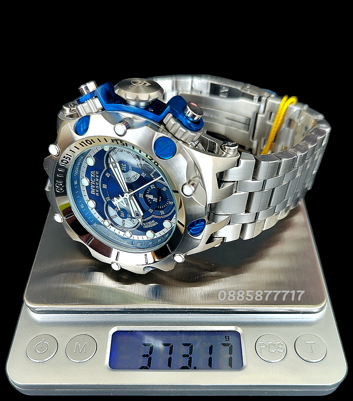 INVICTA Venom Reserve Silver blue dial 54 мм