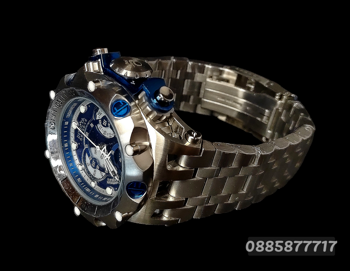INVICTA Venom Reserve Silver blue dial 54 мм