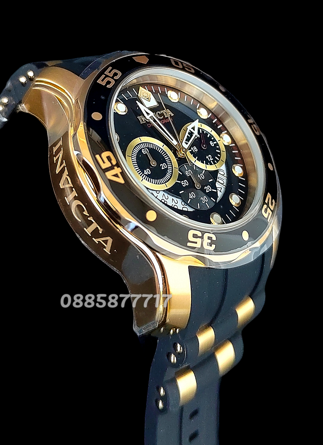 INVICTA Pro Diver SCUBA black/gold 48 mm