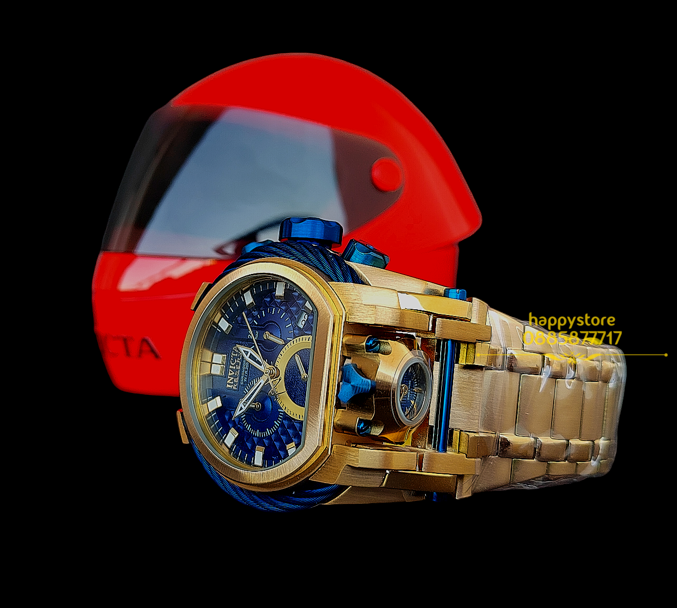 INVICTA Bolt Zeus Magnum Gold and Blue 52 mm