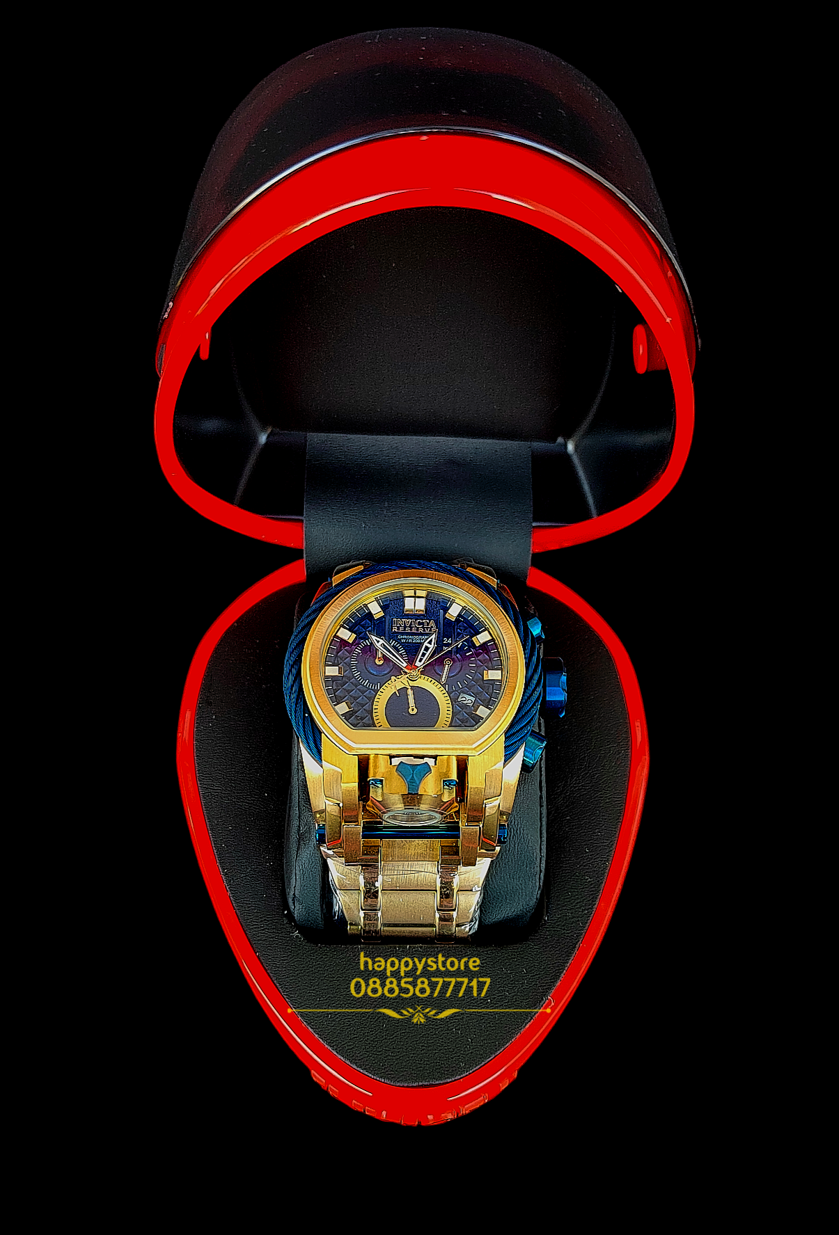 INVICTA Bolt Zeus Magnum Gold and Blue 52 mm