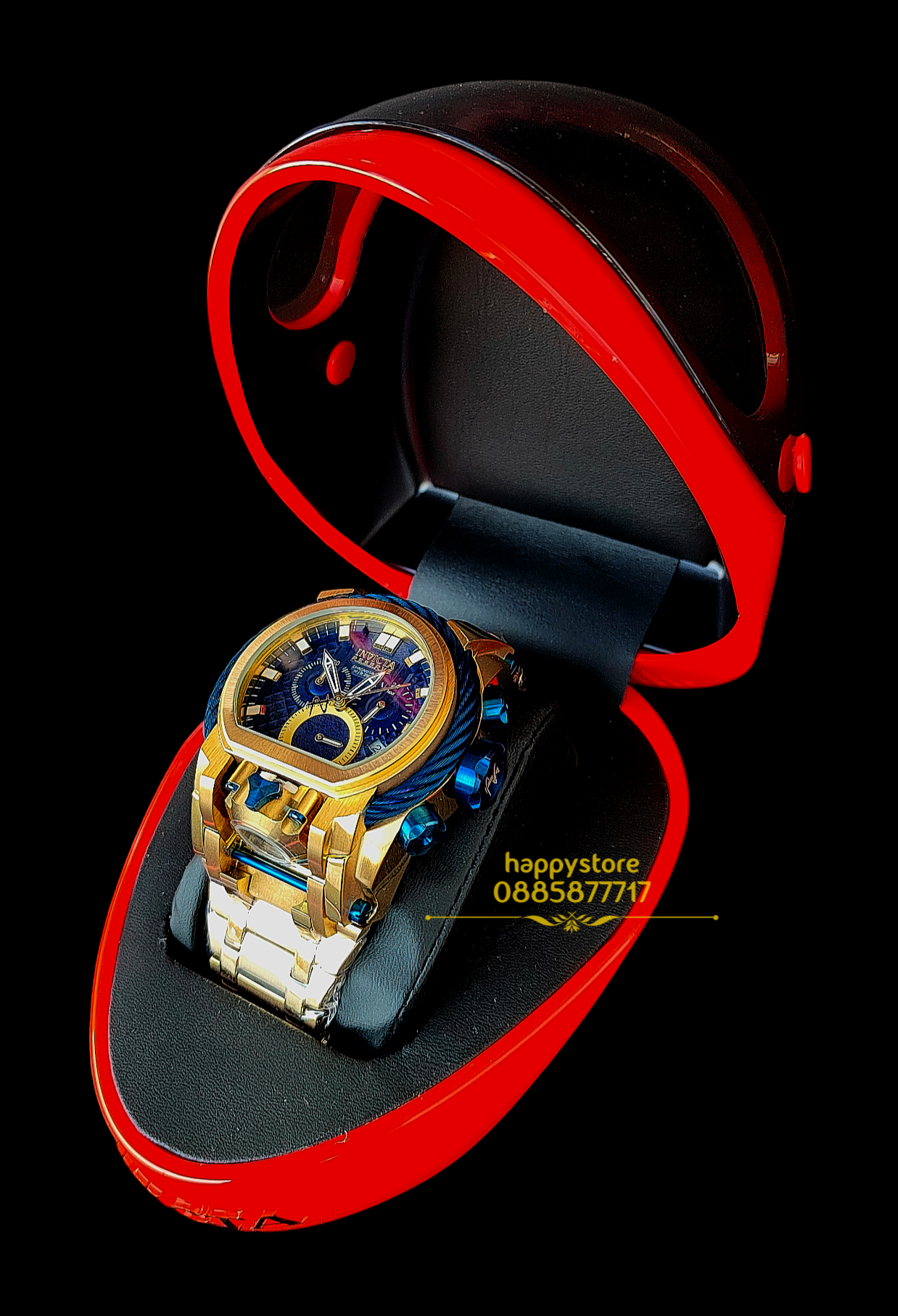 INVICTA Bolt Zeus Magnum Gold and Blue 52 mm