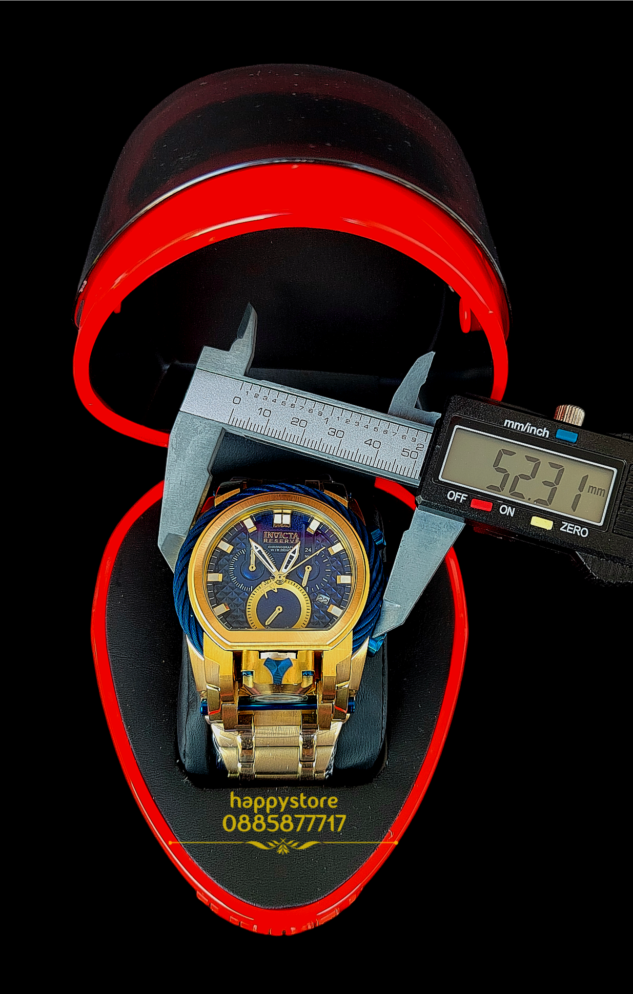 INVICTA Bolt Zeus Magnum Gold and Blue 52 mm