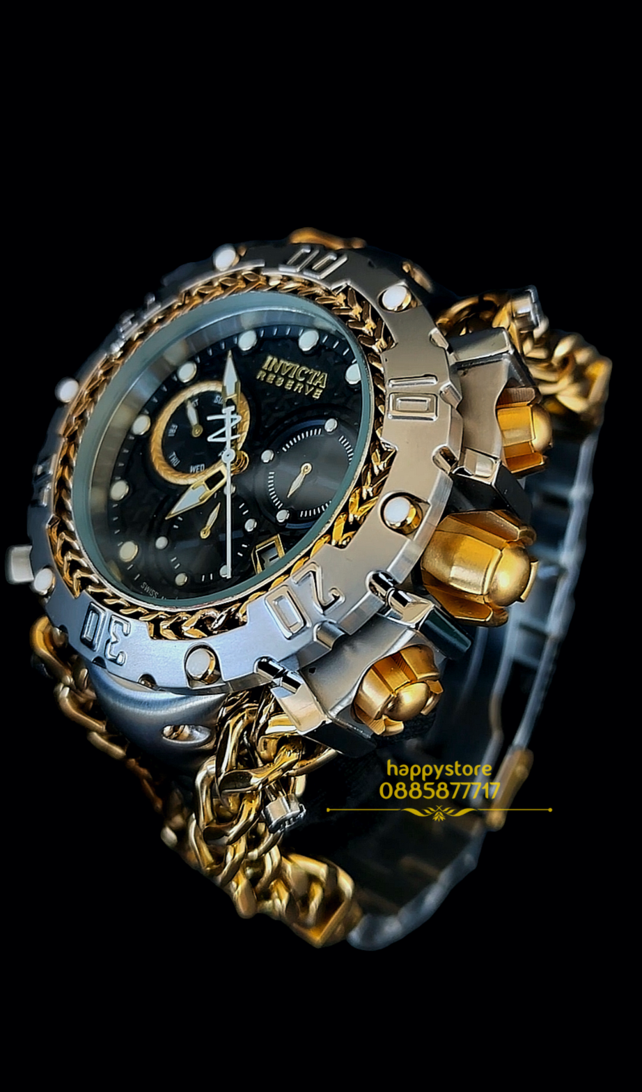 INVICTA Gladiator Silver/Gold 60 mm