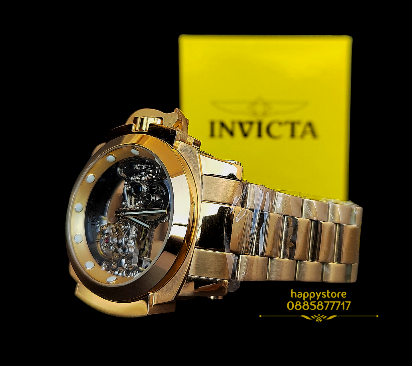 INVICTA Coalition forces Gold Skeleton Full metal automatic 56 mm