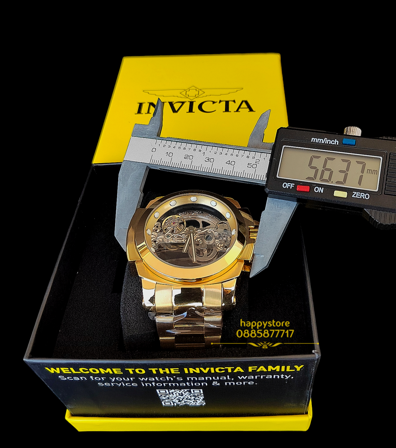 INVICTA Coalition forces Gold Skeleton Full metal automatic 56 mm