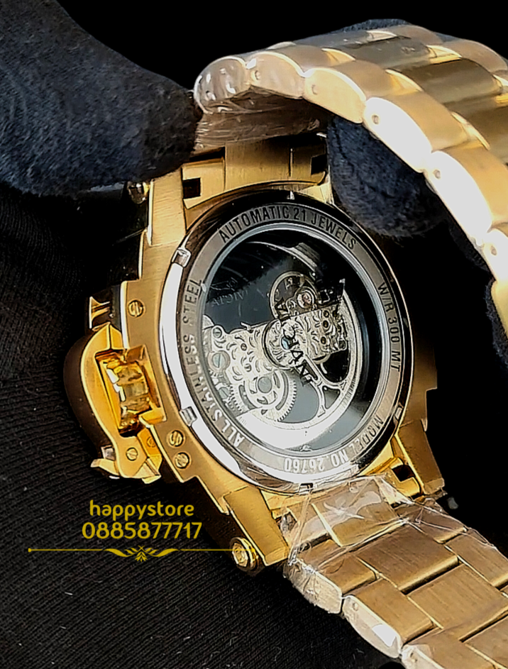 INVICTA Coalition forces Gold Skeleton Full metal automatic 56 mm