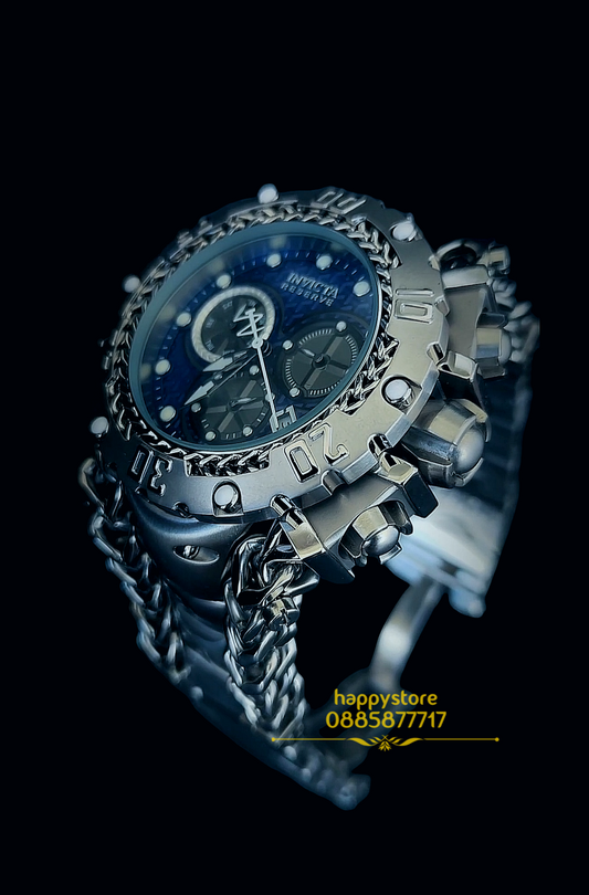 INVICTA Gladiator Silver blue dial 60 mm