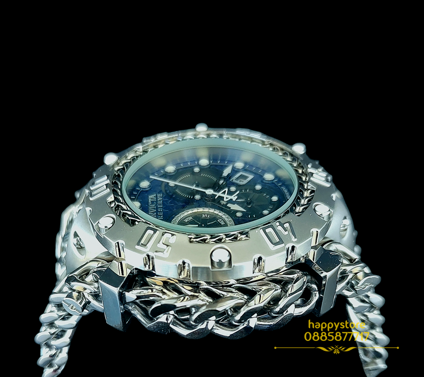 INVICTA Gladiator Silver blue dial 60 mm