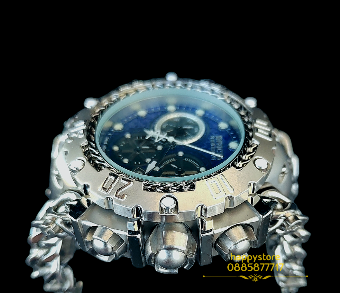 INVICTA Gladiator Silver blue dial 60 mm
