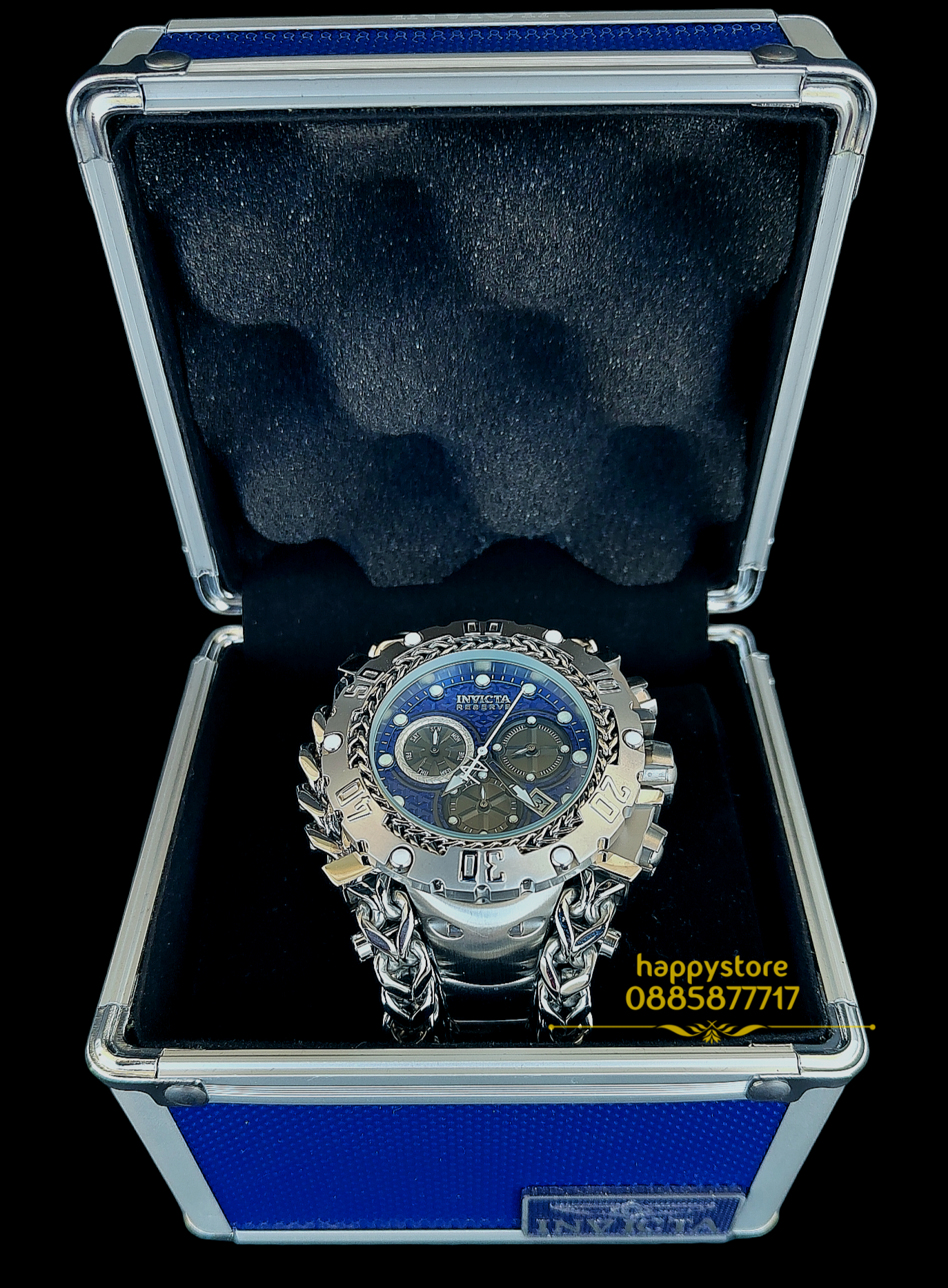 INVICTA Gladiator Silver blue dial 60 mm