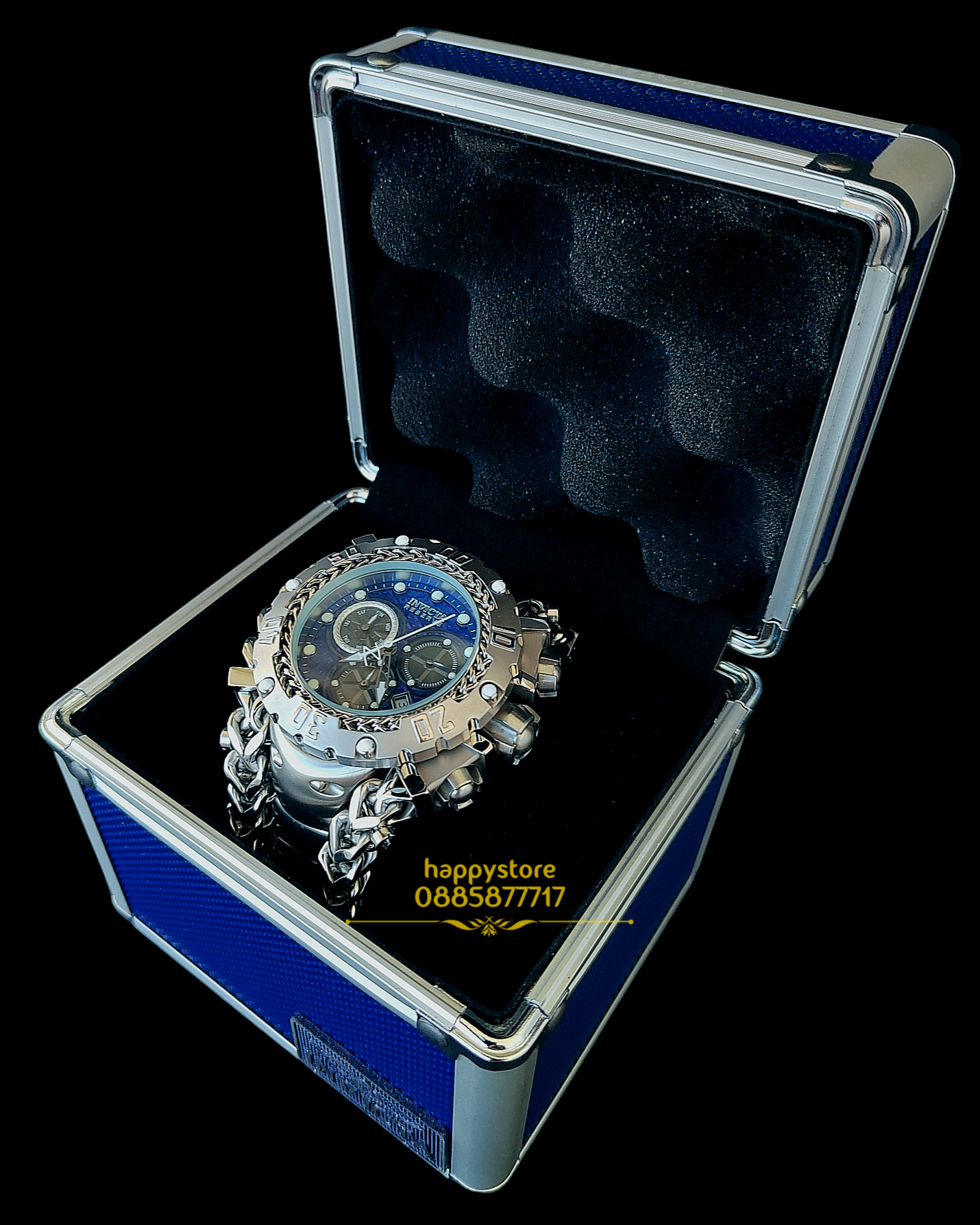 INVICTA Gladiator Silver blue dial 60 mm