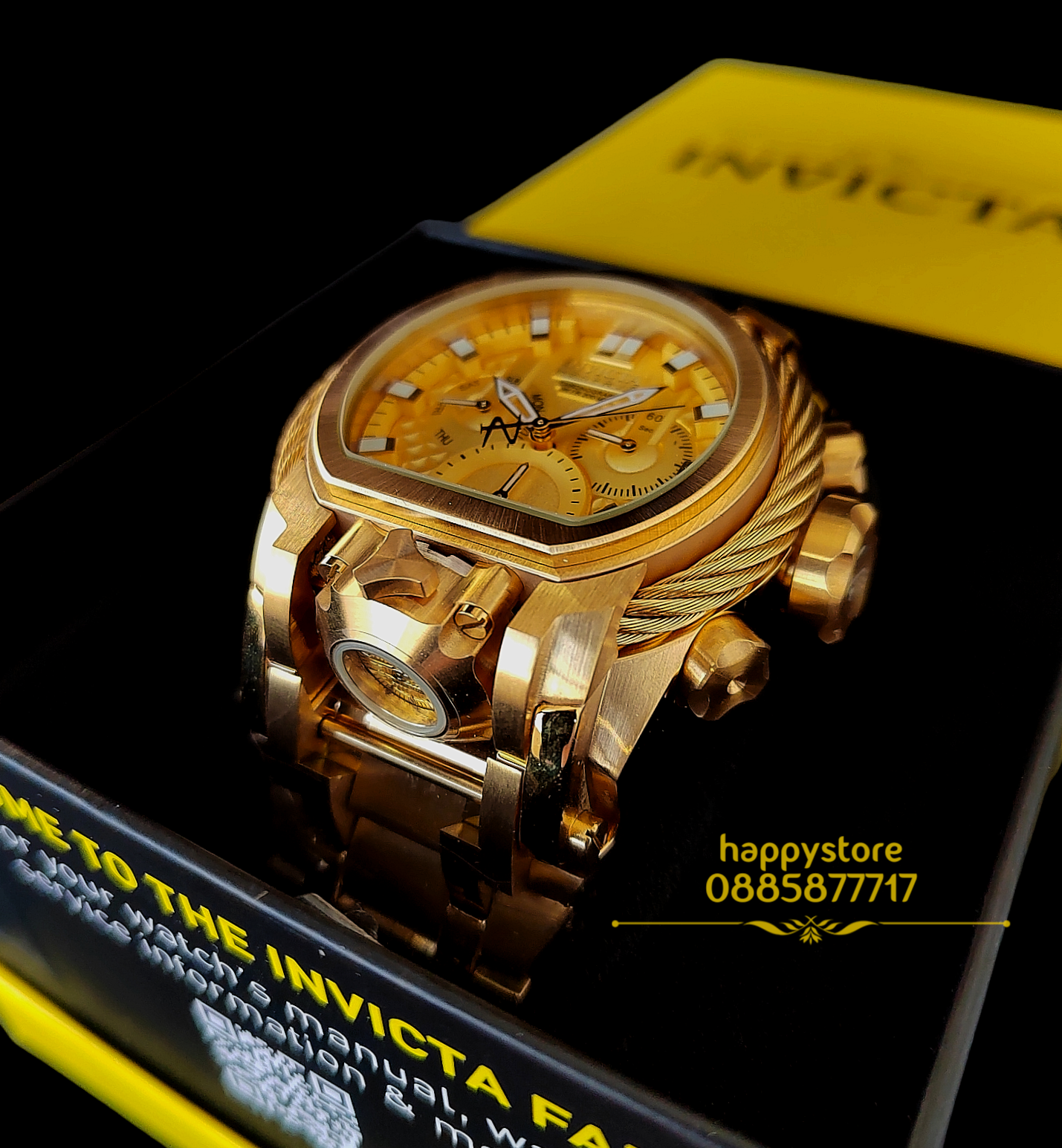 INVICTA Magnum Gold 52 mm