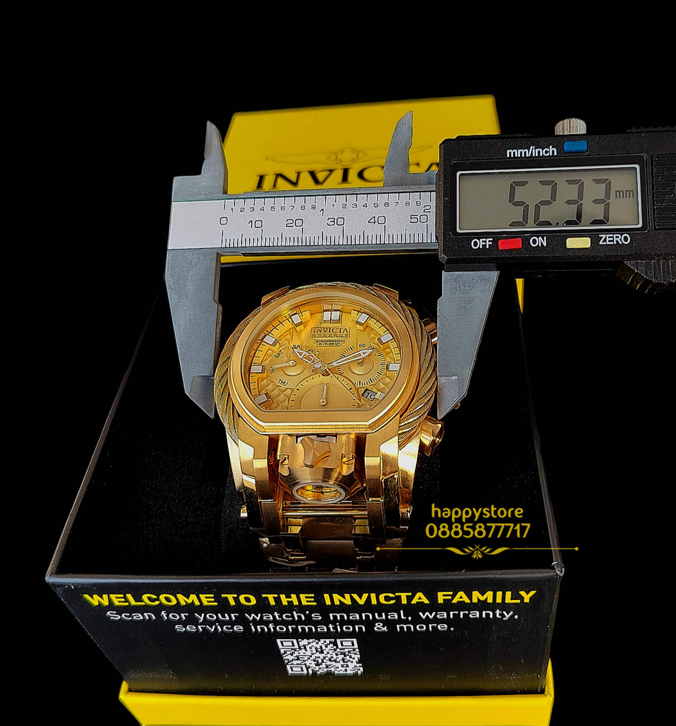 INVICTA Magnum Gold 52 mm
