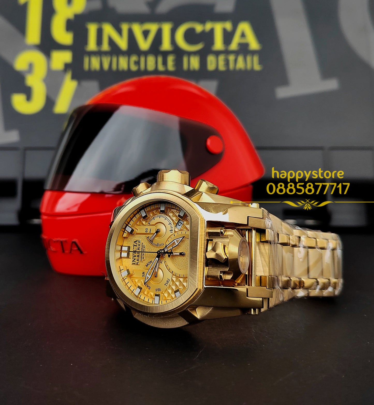 INVICTA Magnum Gold 52 mm