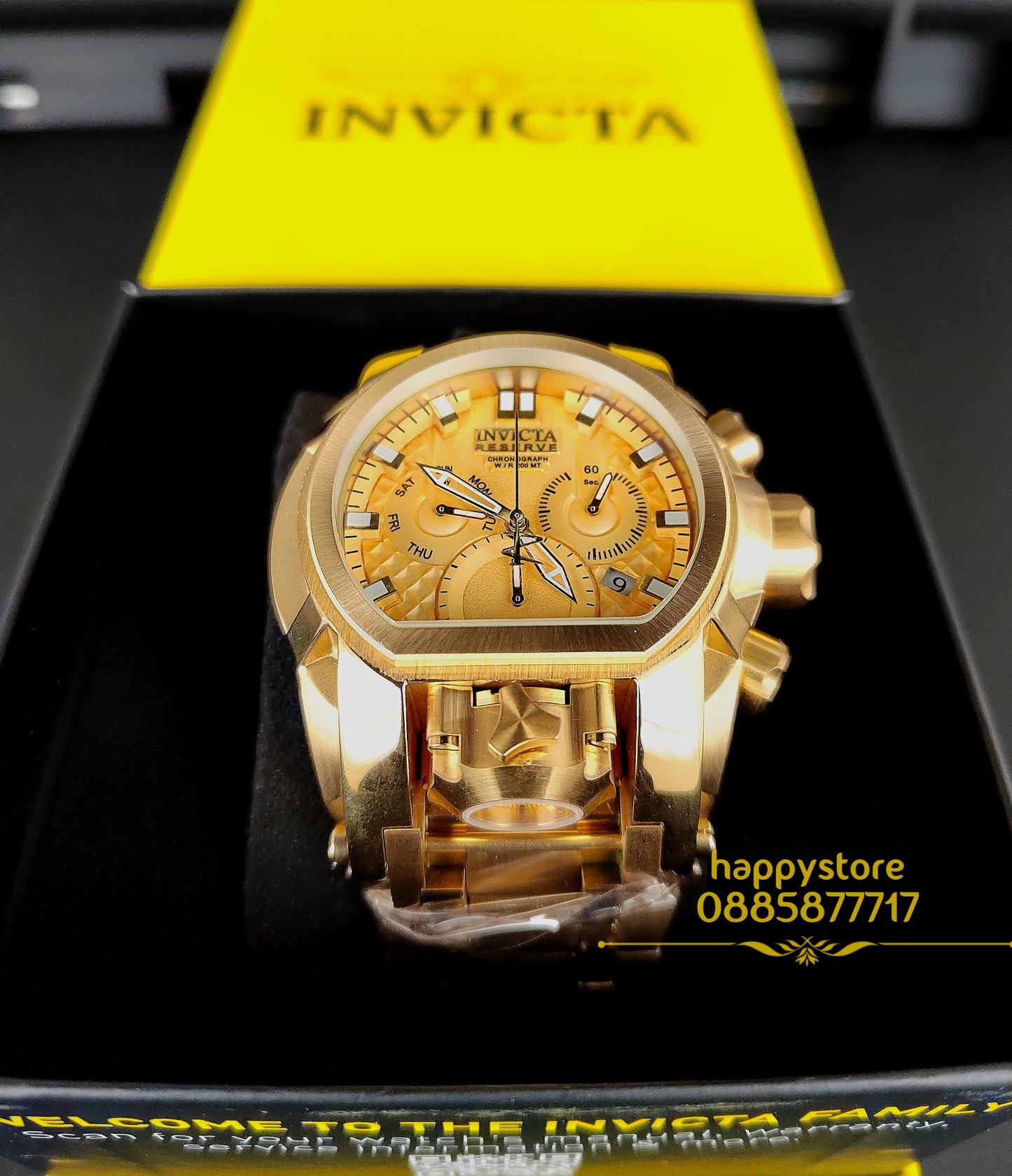 INVICTA Magnum Gold 52 mm