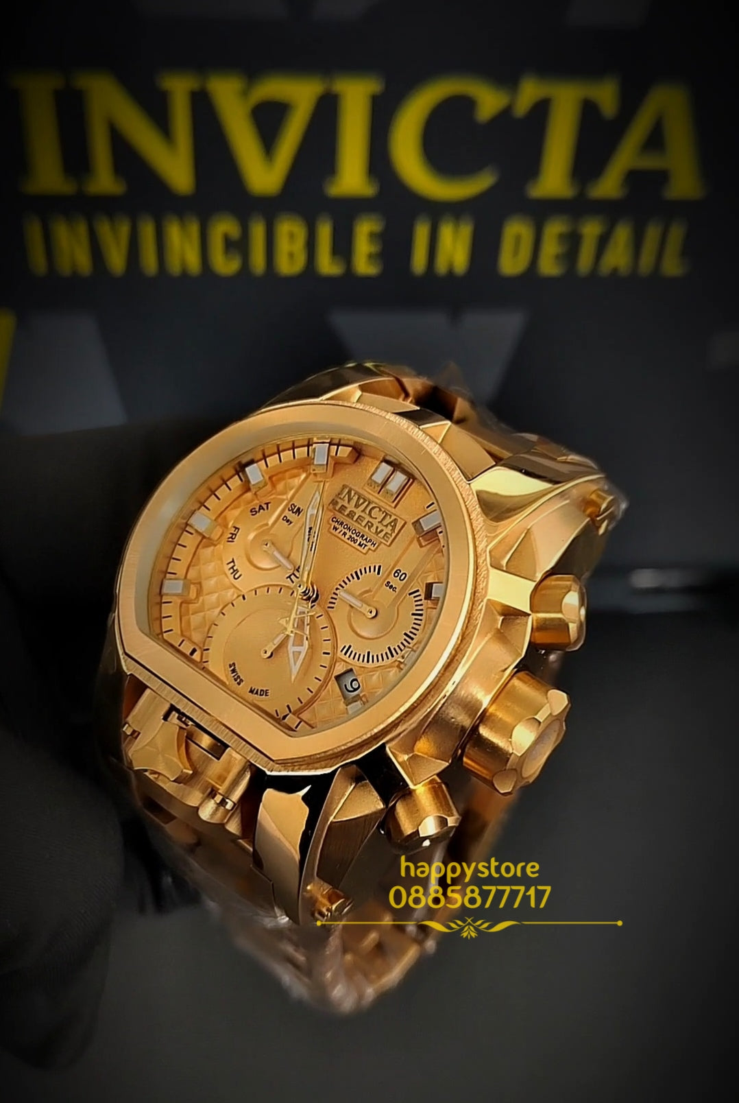 INVICTA Magnum Gold 52 mm