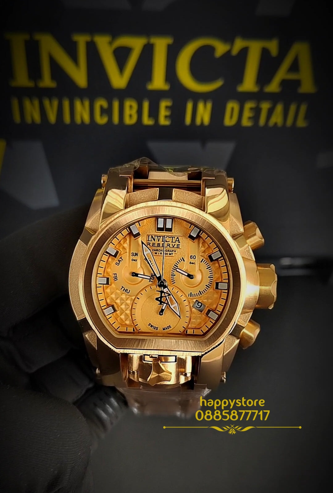 INVICTA Magnum Gold 52 mm