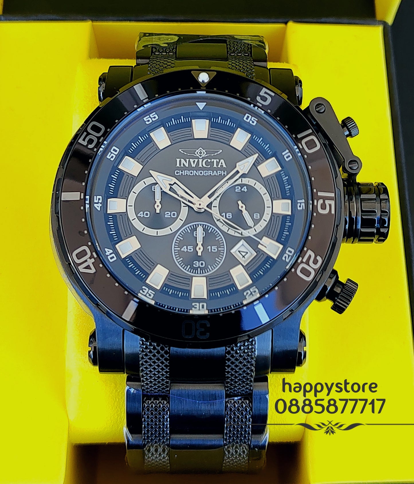INVICTA Chronograph Full Metal black 52 mm