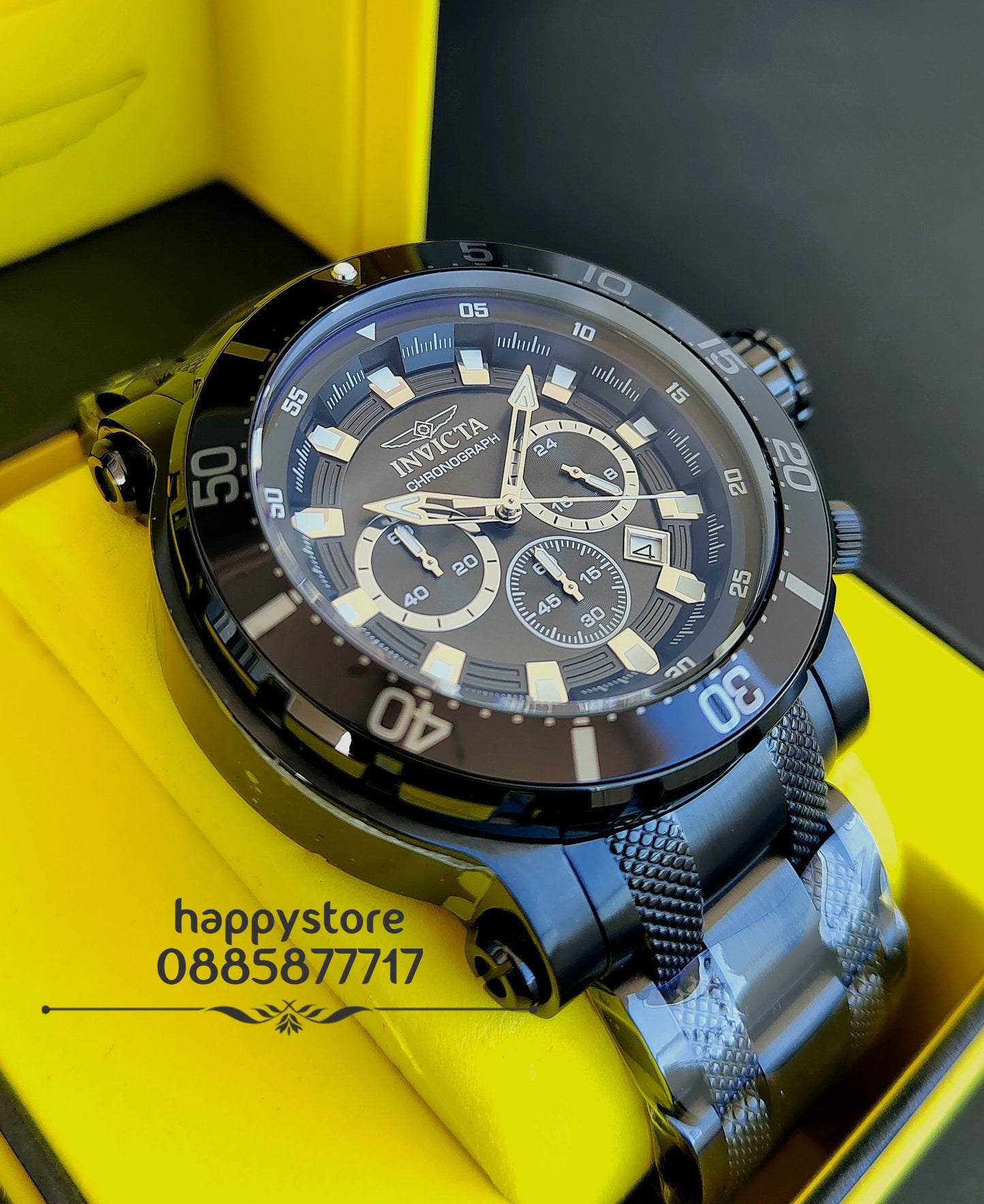 INVICTA Chronograph Full Metal black 52 mm