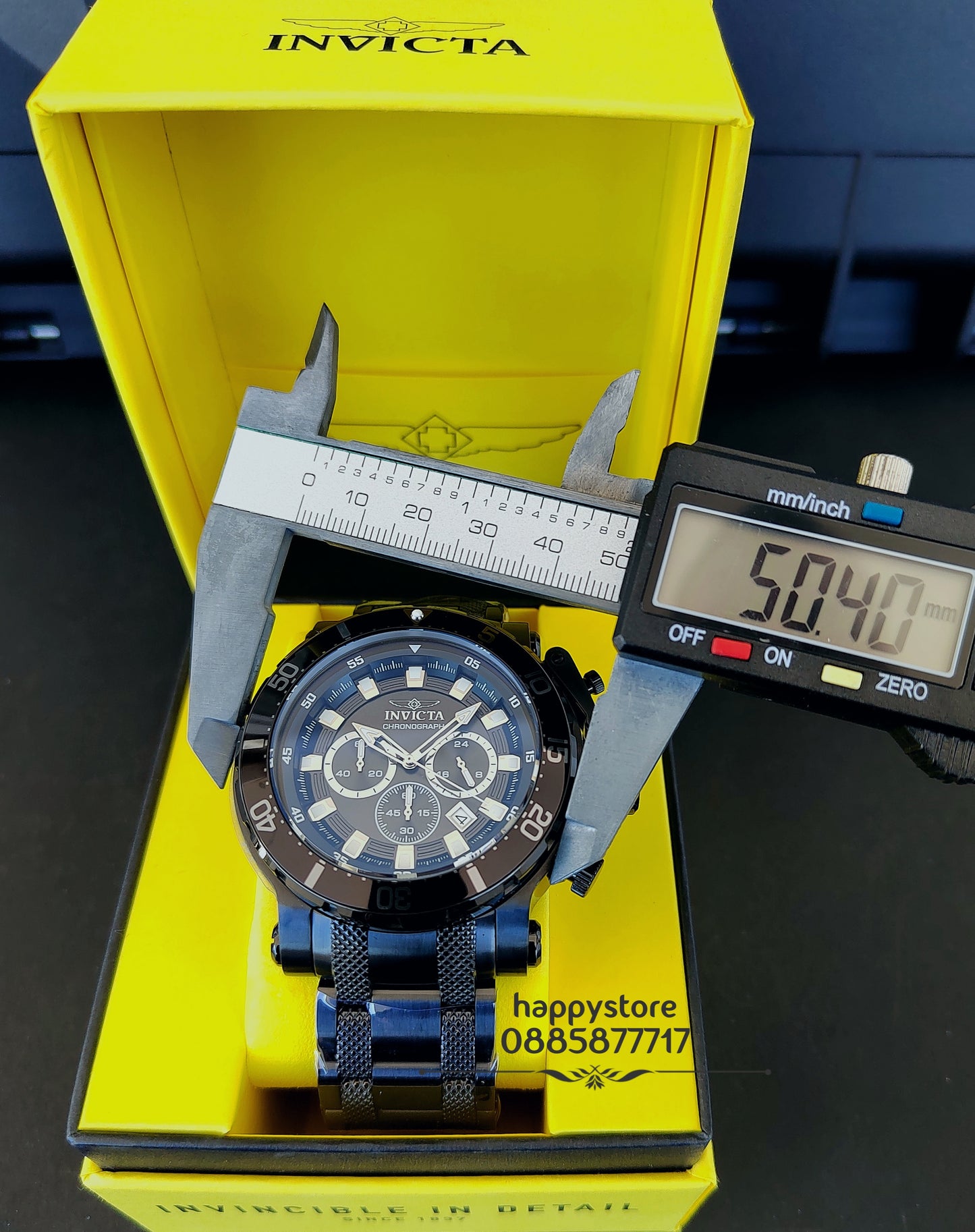 INVICTA Chronograph Full Metal black 52 mm