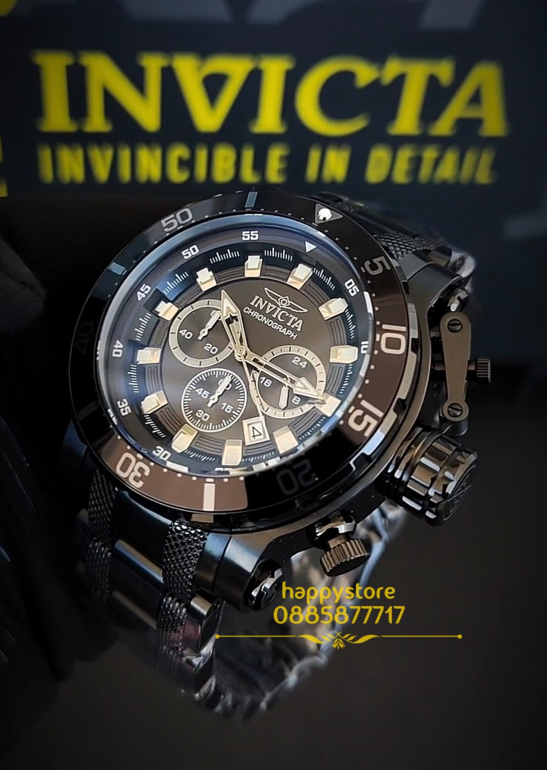 INVICTA Chronograph Full Metal black 52 mm
