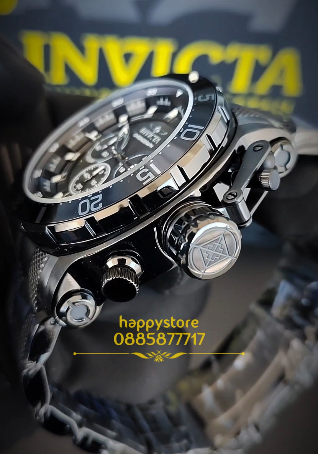 INVICTA Chronograph Full Metal black 52 mm