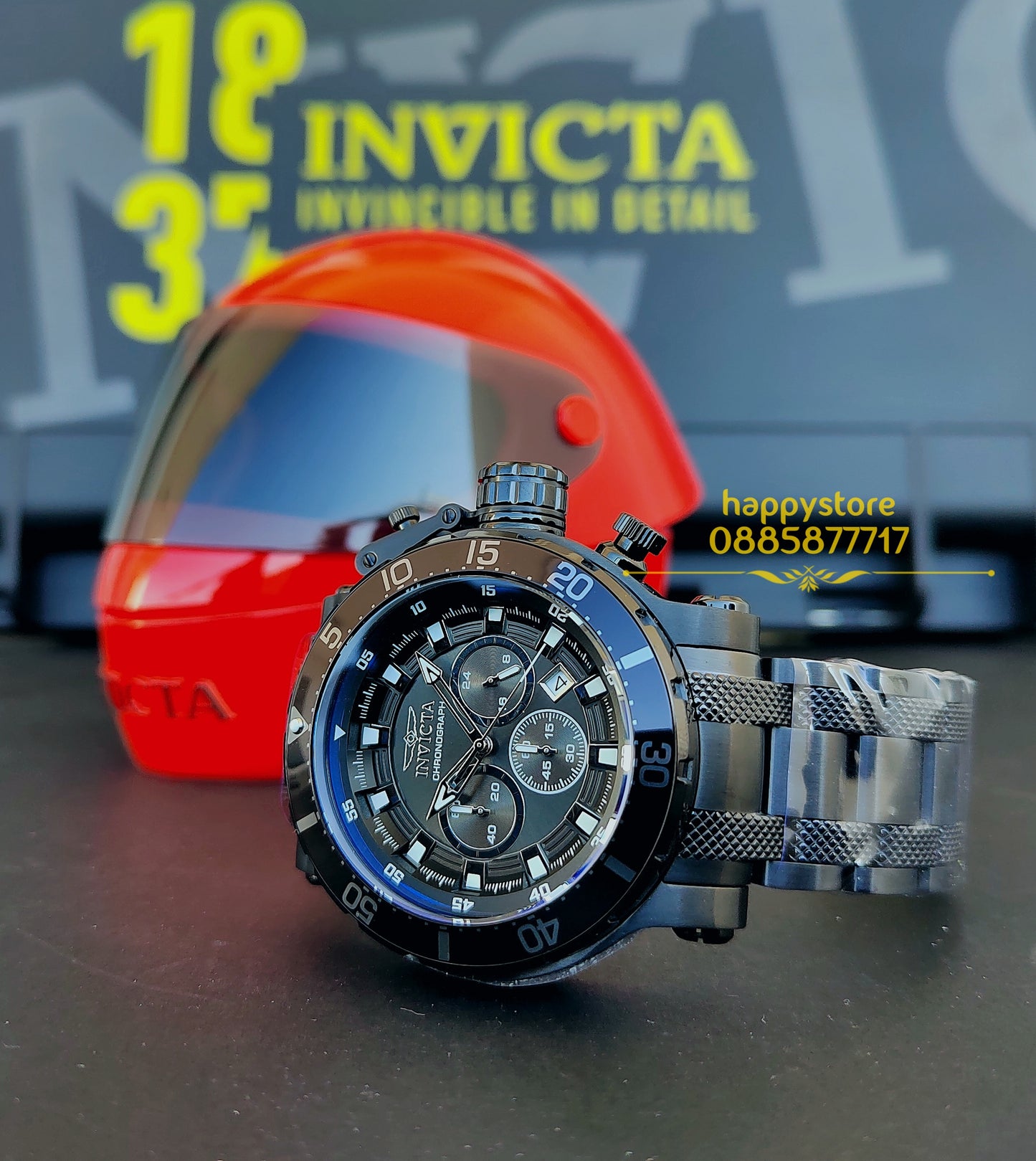 INVICTA Chronograph Full Metal black 52 mm
