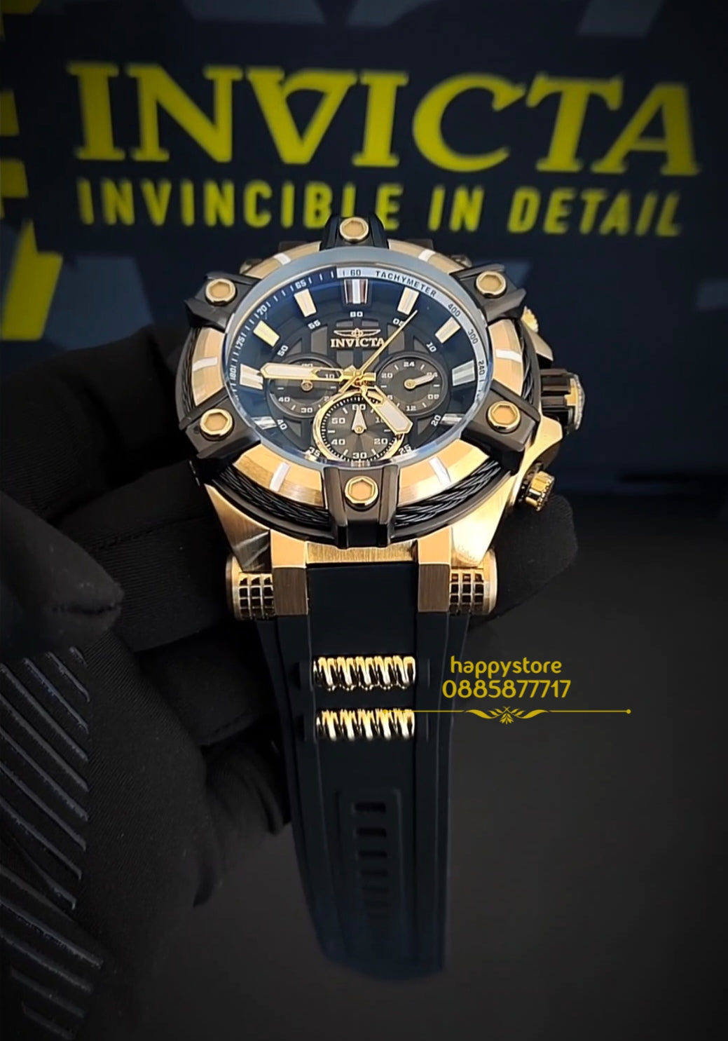 INVICTA Bolt Gunmetal Gold 52 mm