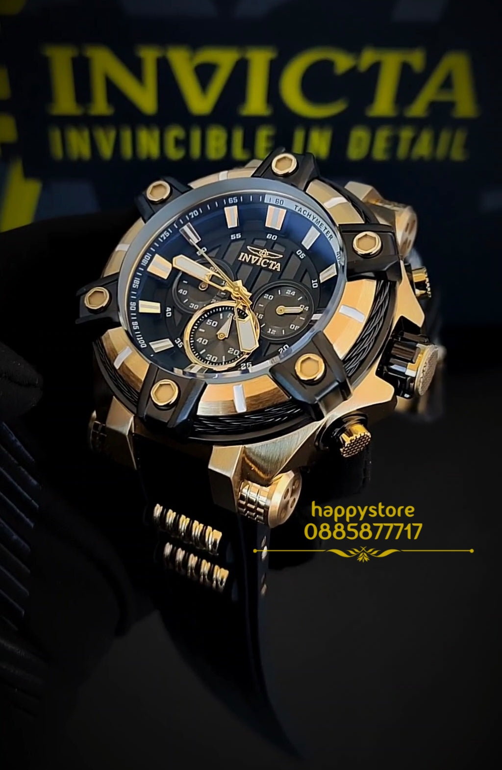 INVICTA Bolt Gunmetal Gold 52 mm