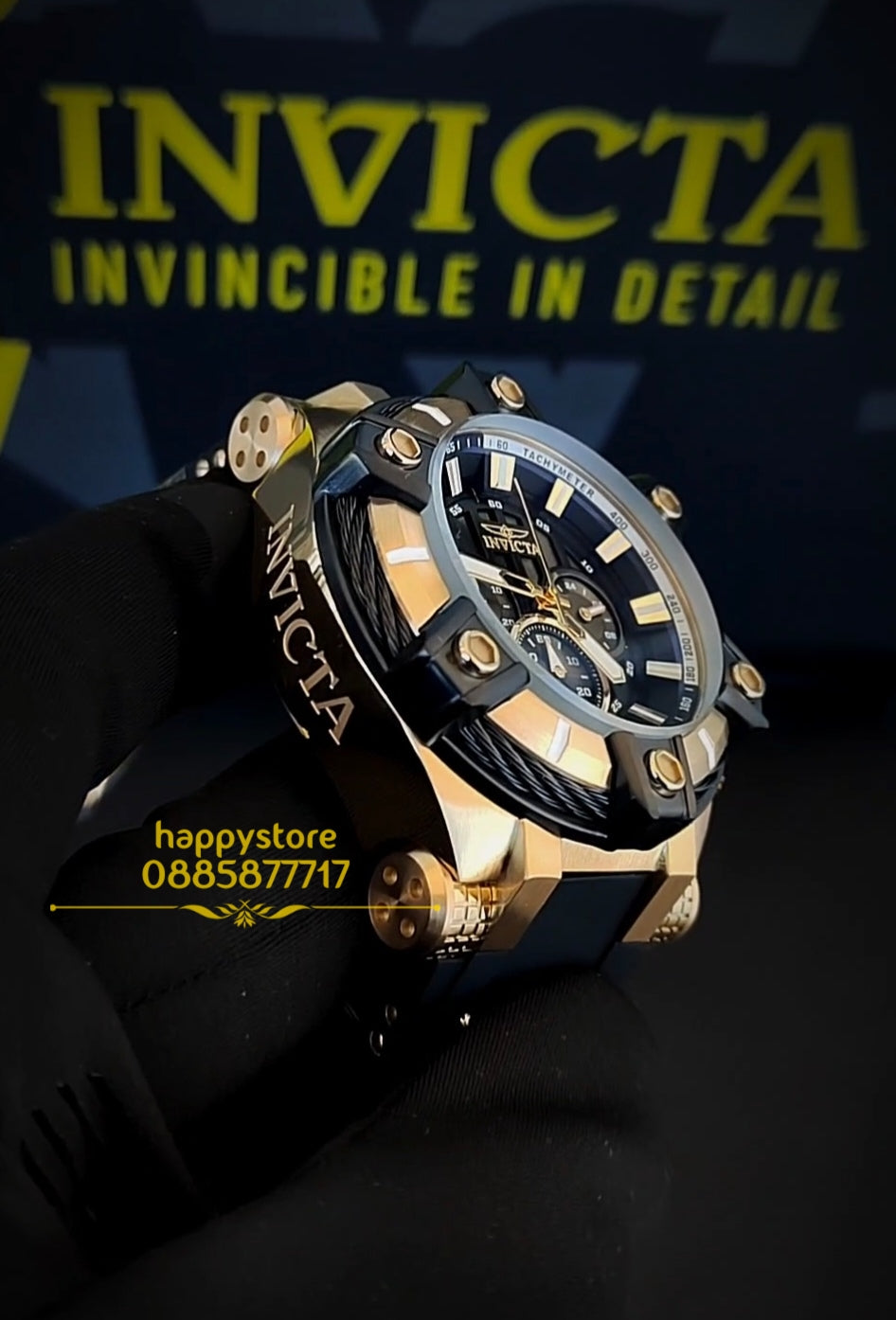 INVICTA Bolt Gunmetal Gold 52 mm