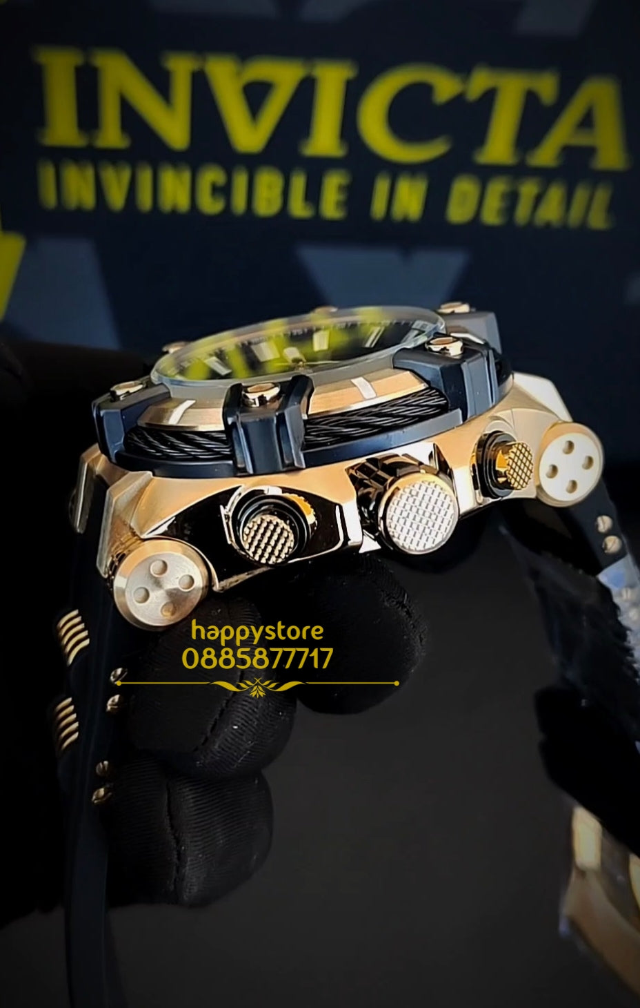 INVICTA Bolt Gunmetal Gold 52 mm