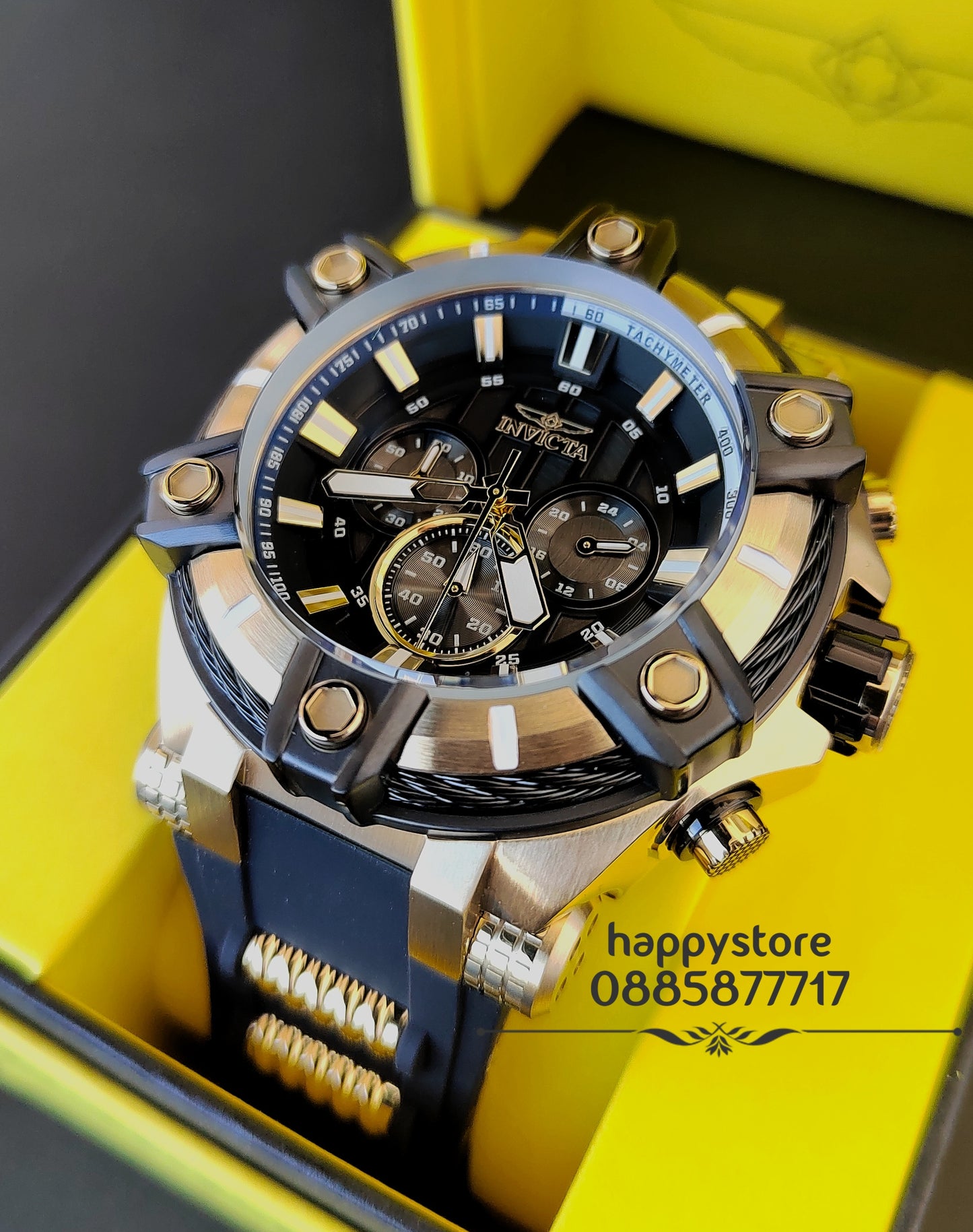 INVICTA Bolt Gunmetal Gold 52 mm