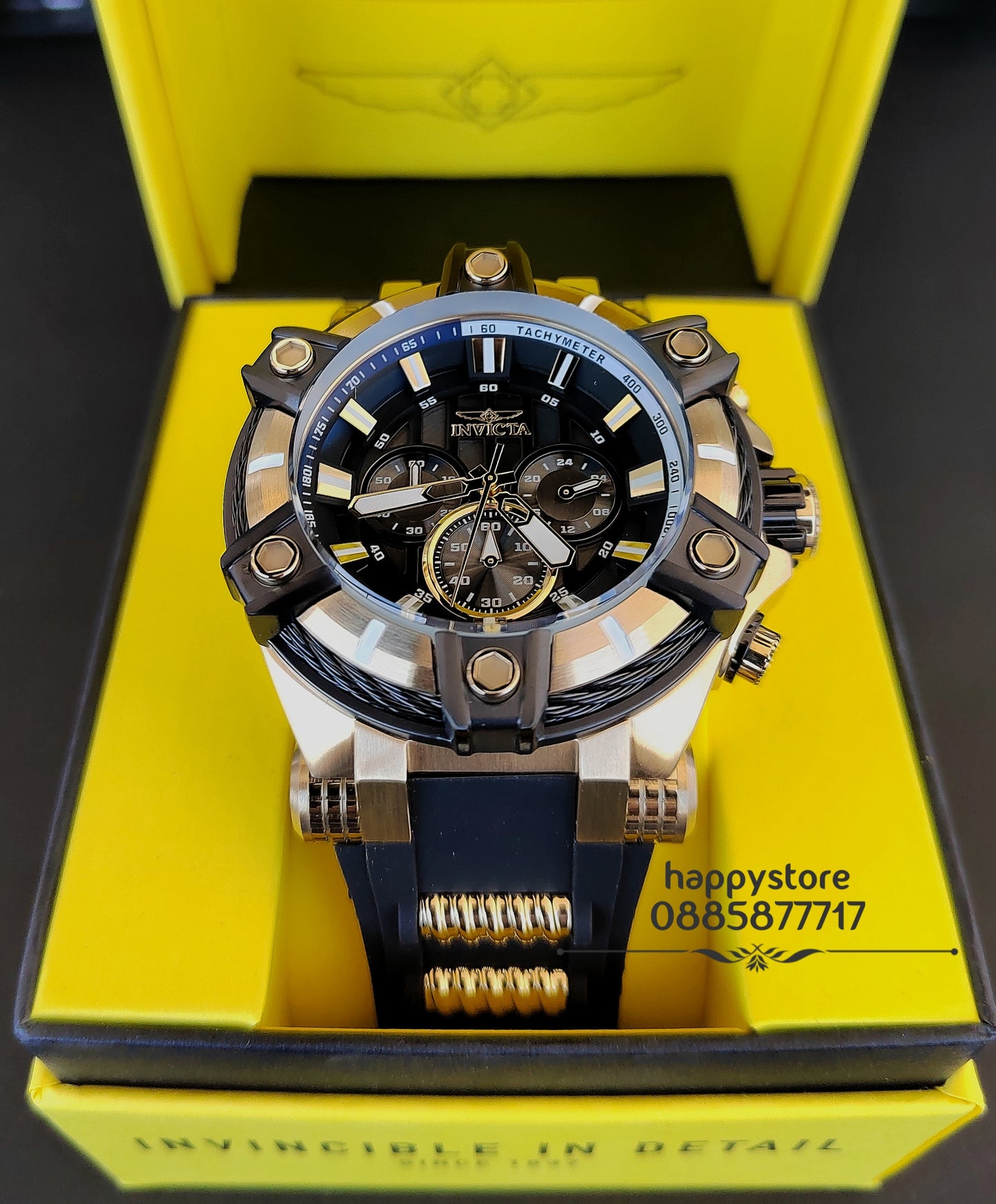 INVICTA Bolt Gunmetal Gold 52 mm
