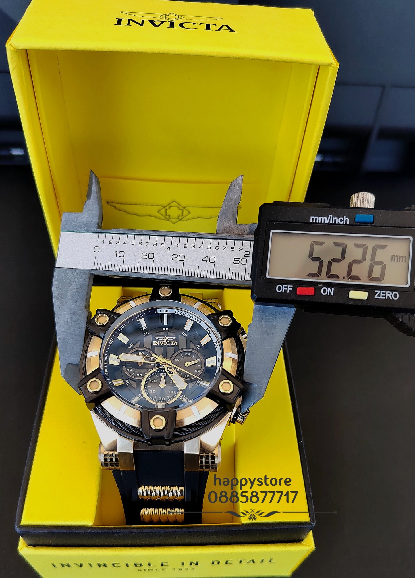 INVICTA Bolt Gunmetal Gold 52 mm