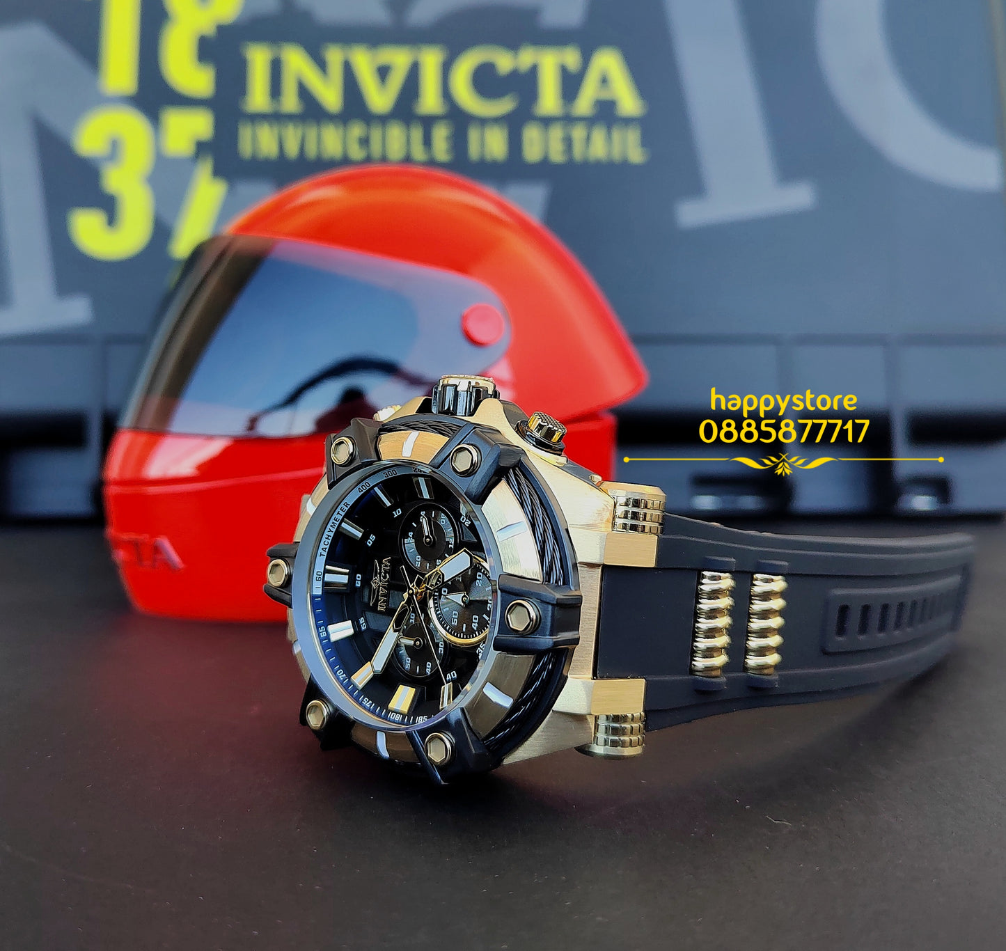 INVICTA Bolt Gunmetal Gold 52 mm