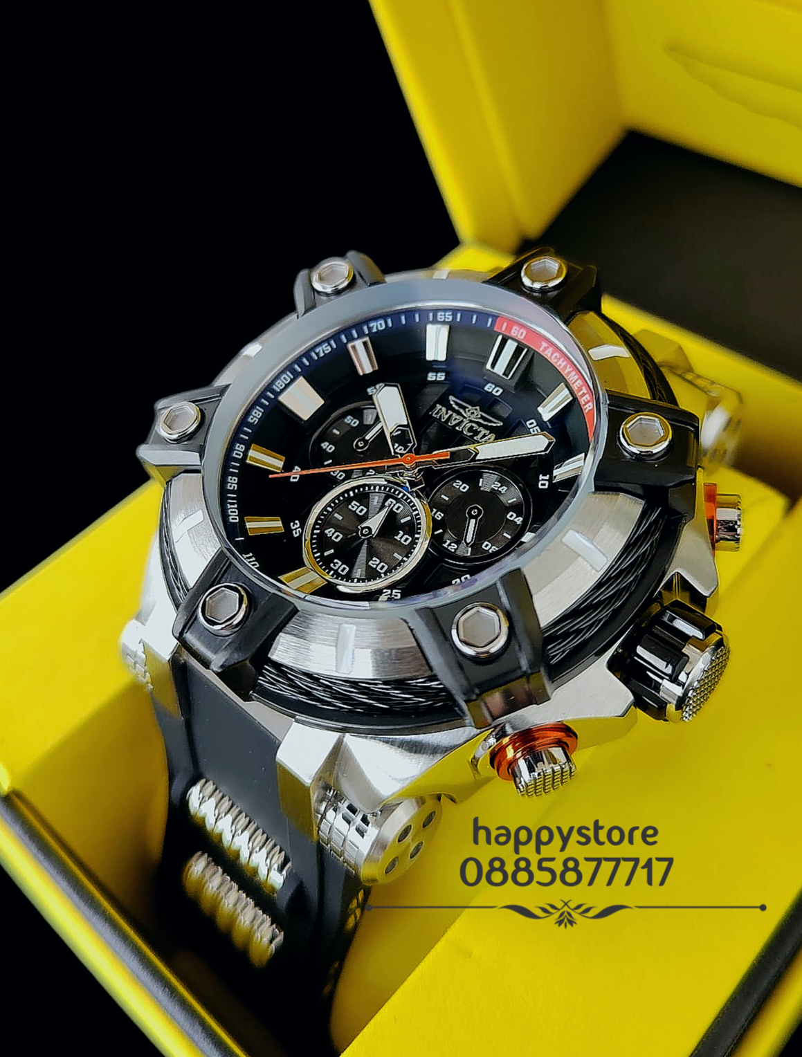 INVICTA Bolt Gunmetal Silver 52 mm
