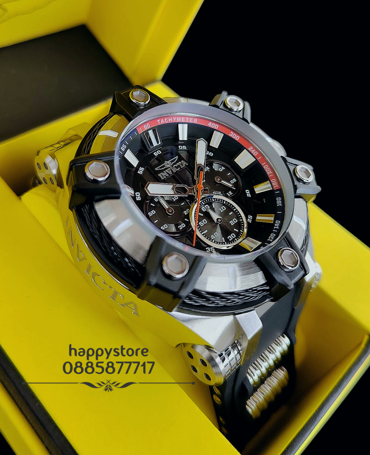 INVICTA Bolt Gunmetal Silver 52 mm