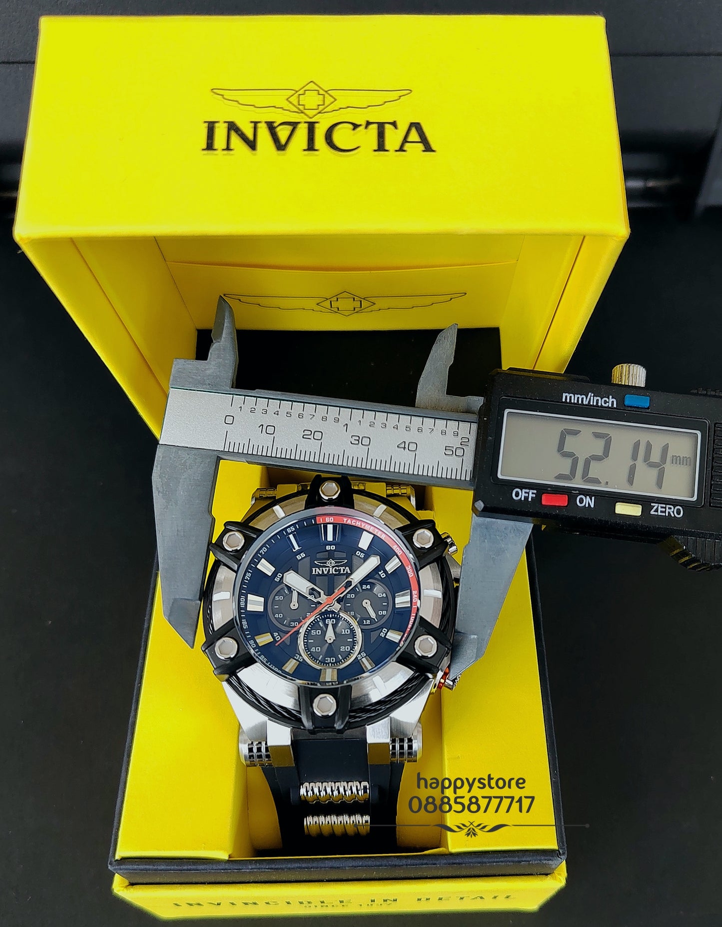 INVICTA Bolt Gunmetal Silver 52 mm