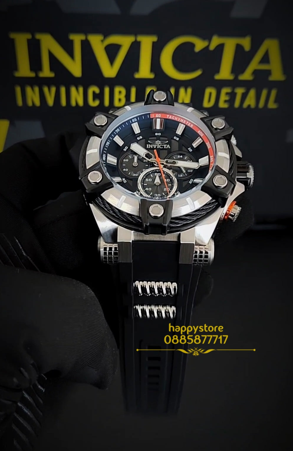 INVICTA Bolt Gunmetal Silver 52 mm