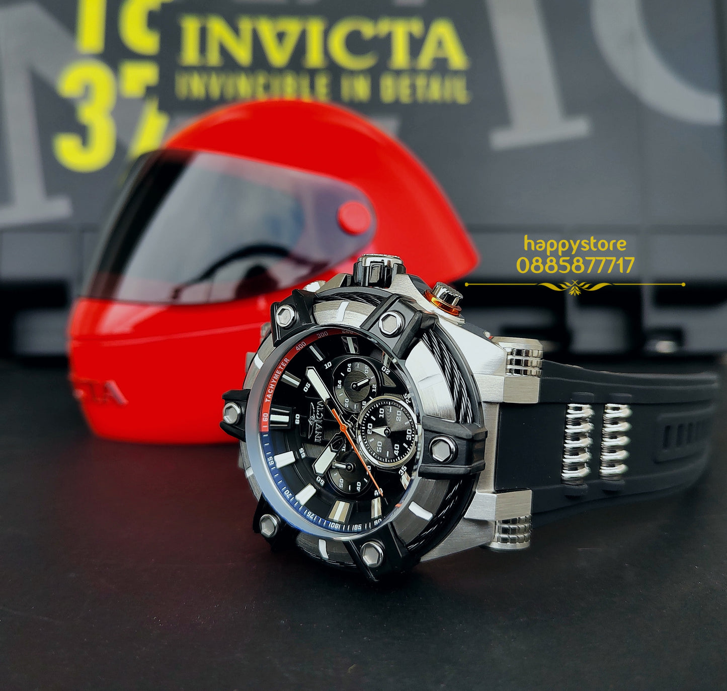 INVICTA Bolt Gunmetal Silver 52 mm