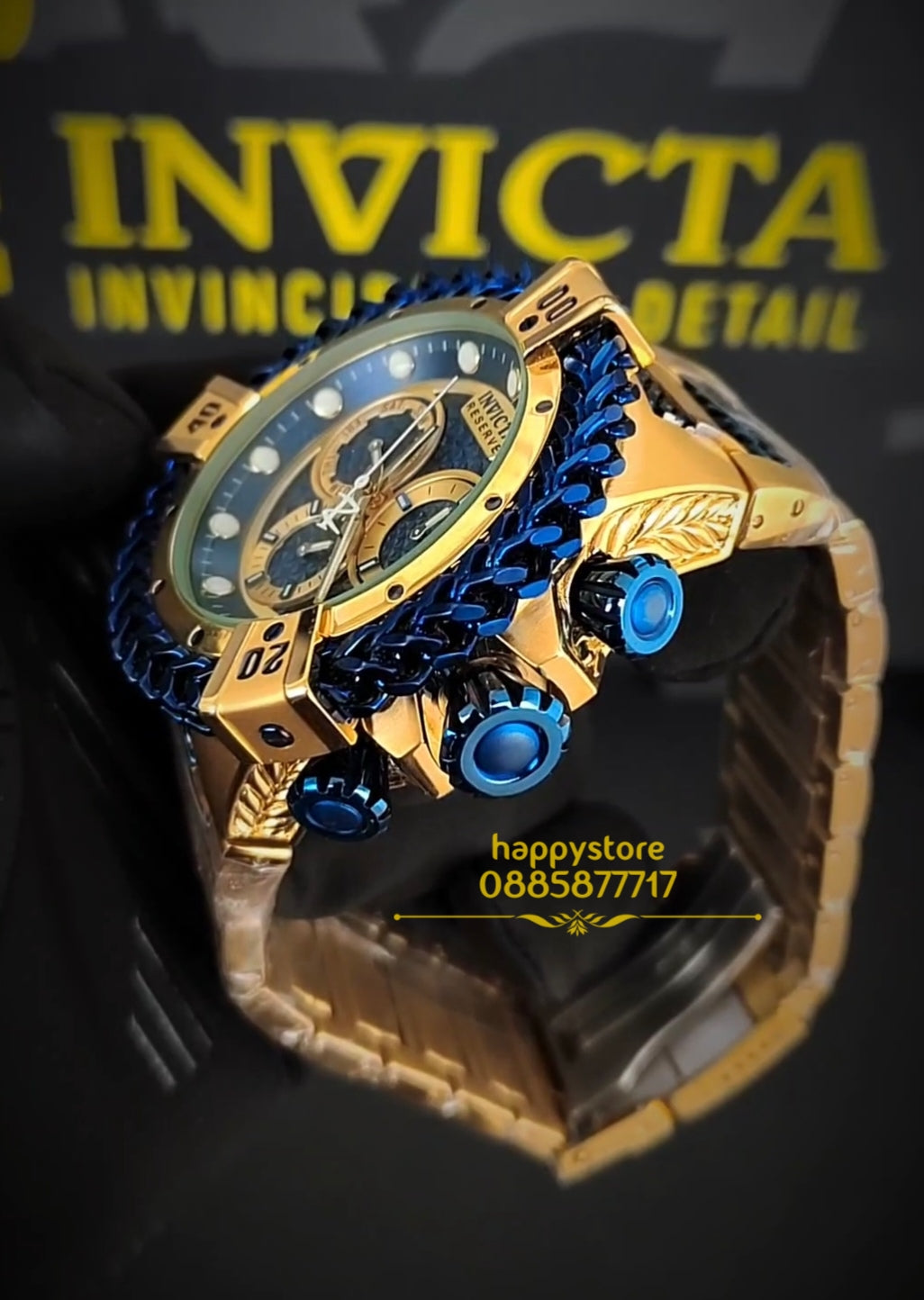 INVICTA Hercules Gold and Blue 56 mm