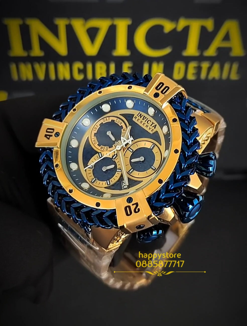 INVICTA Hercules Gold and Blue 56 mm