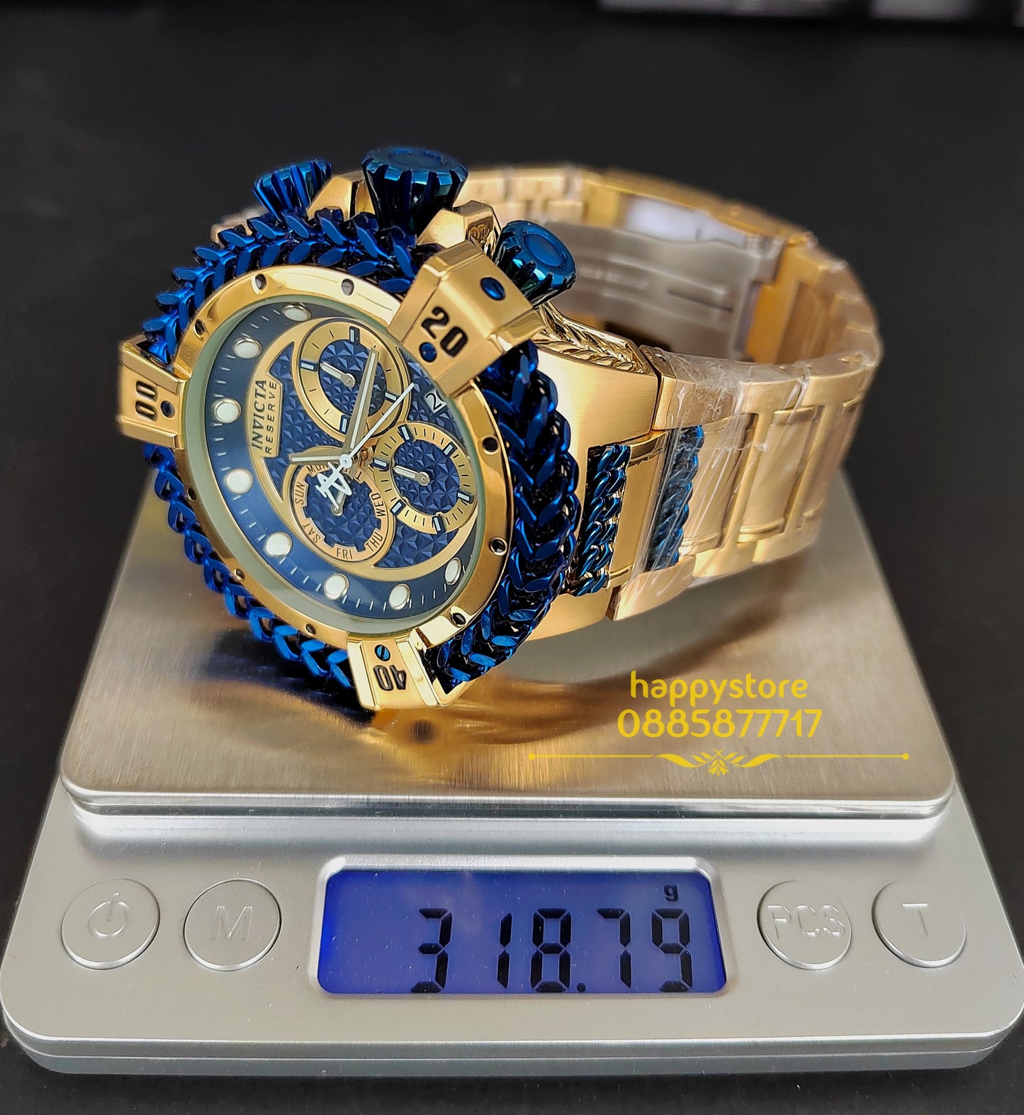 INVICTA Hercules Gold and Blue 56 mm