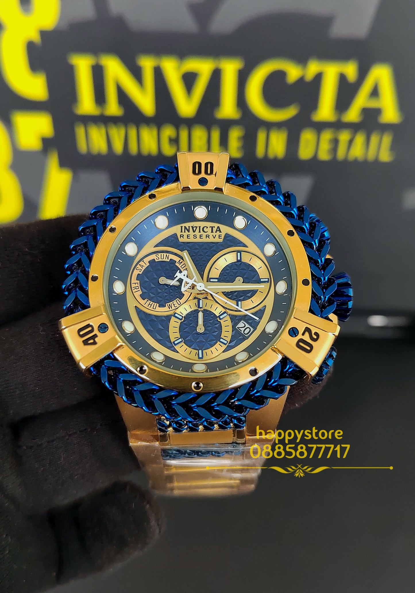 INVICTA Hercules Gold and Blue 56 mm