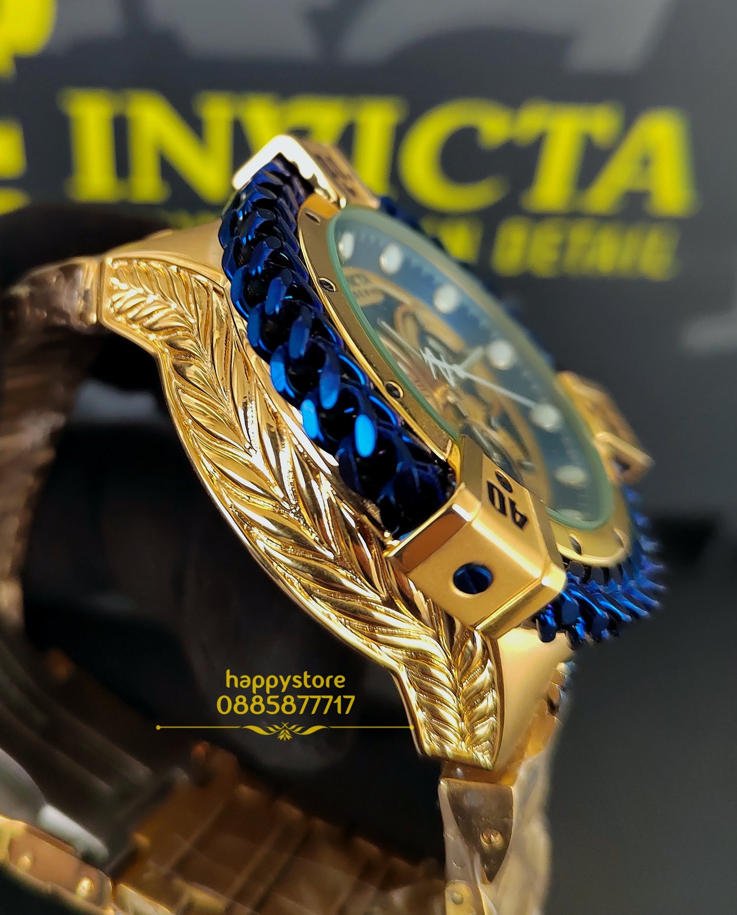 INVICTA Hercules Gold and Blue 56 mm