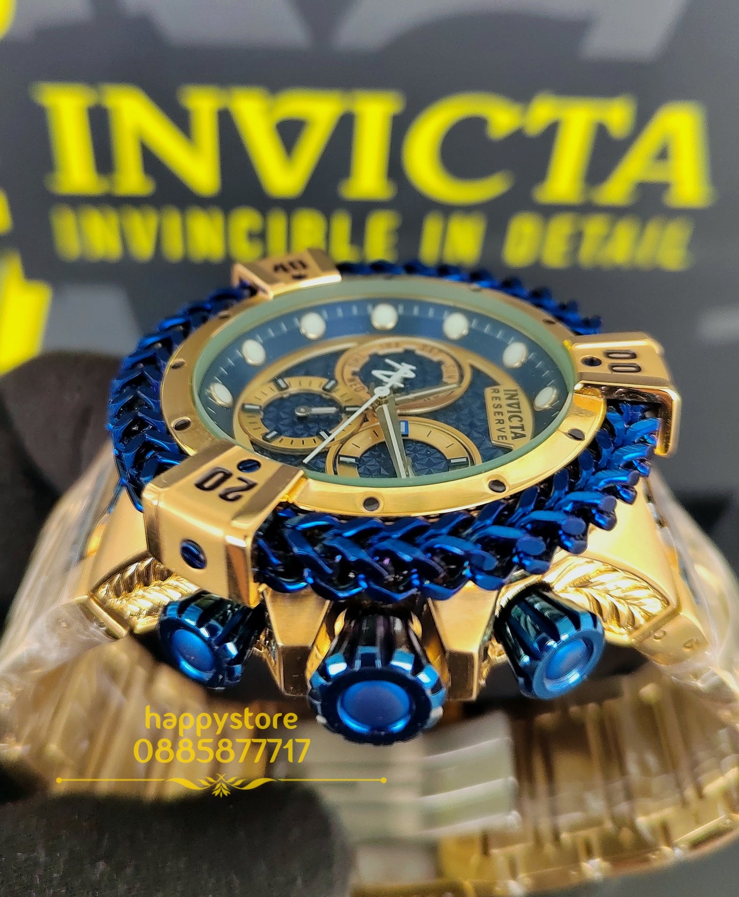 INVICTA Hercules Gold and Blue 56 mm